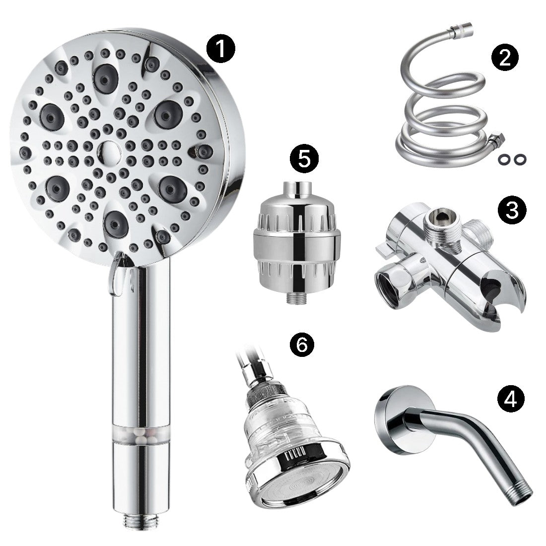 MineralStream Luxe 10 Mode High Pressure Shower Head (Filtered)