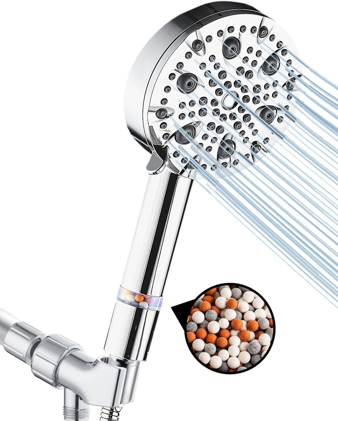 MineralStream Luxe - 9 Mode Handheld Shower Head with Filtration