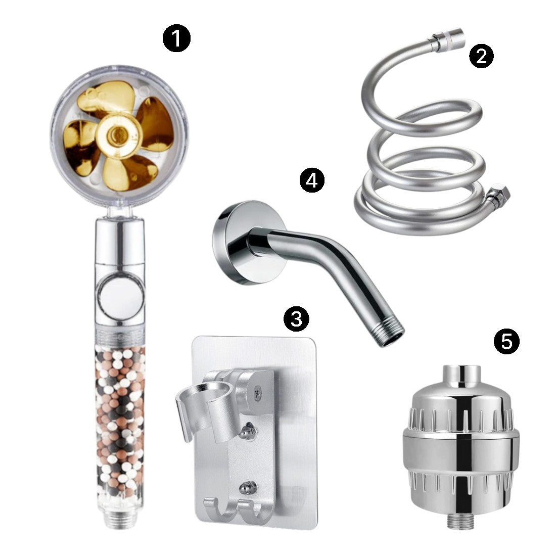 TurboFan Showerhead Complete Shower Kit